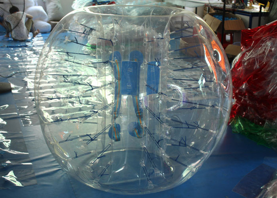 China Futebol inflável da bolha da cor transparente, futebol da bola da bolha do ser humano de 0.8mm fornecedor